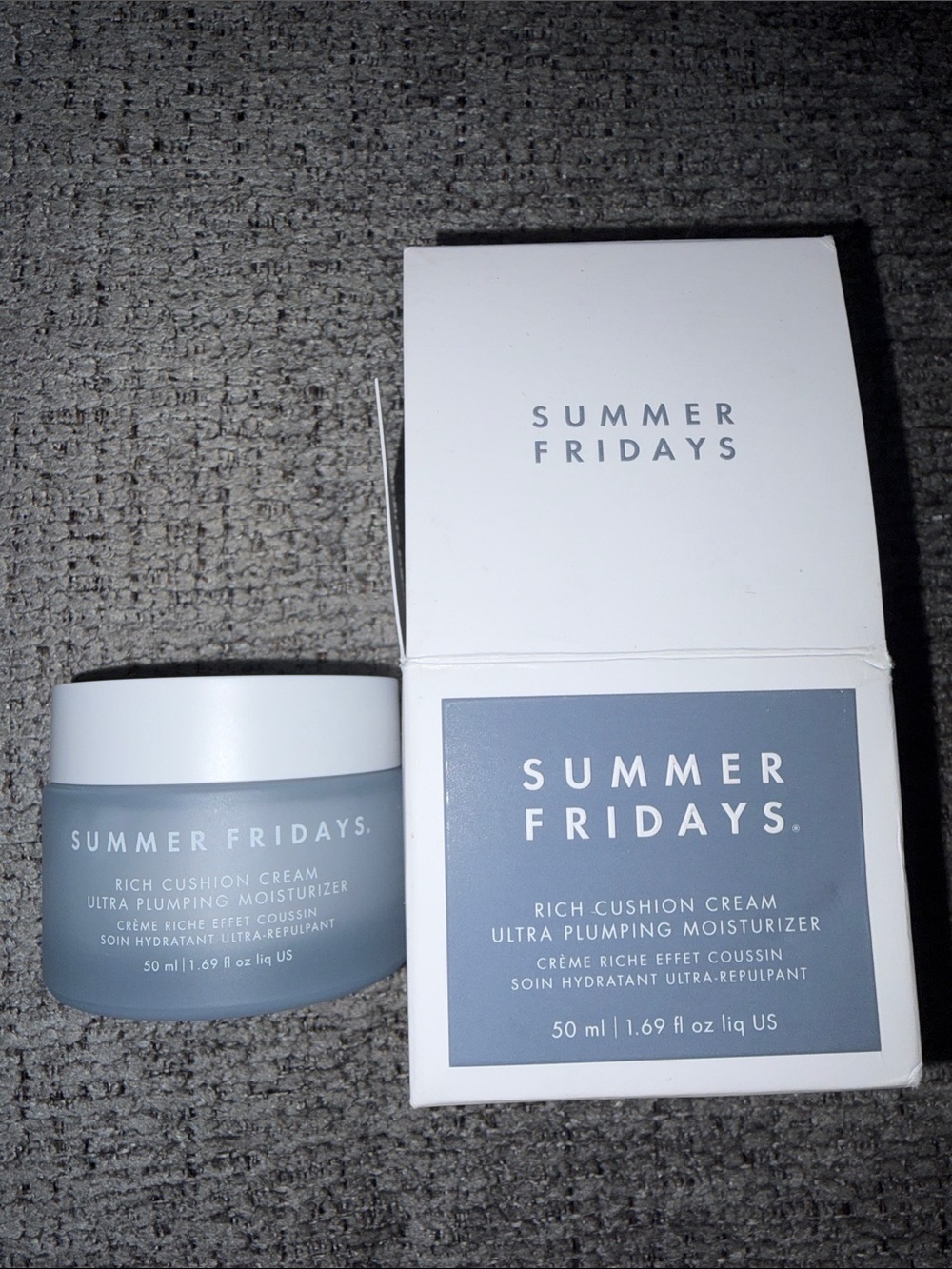 Summer Fridays rich cushion, cream ultra plumping moisturizer
